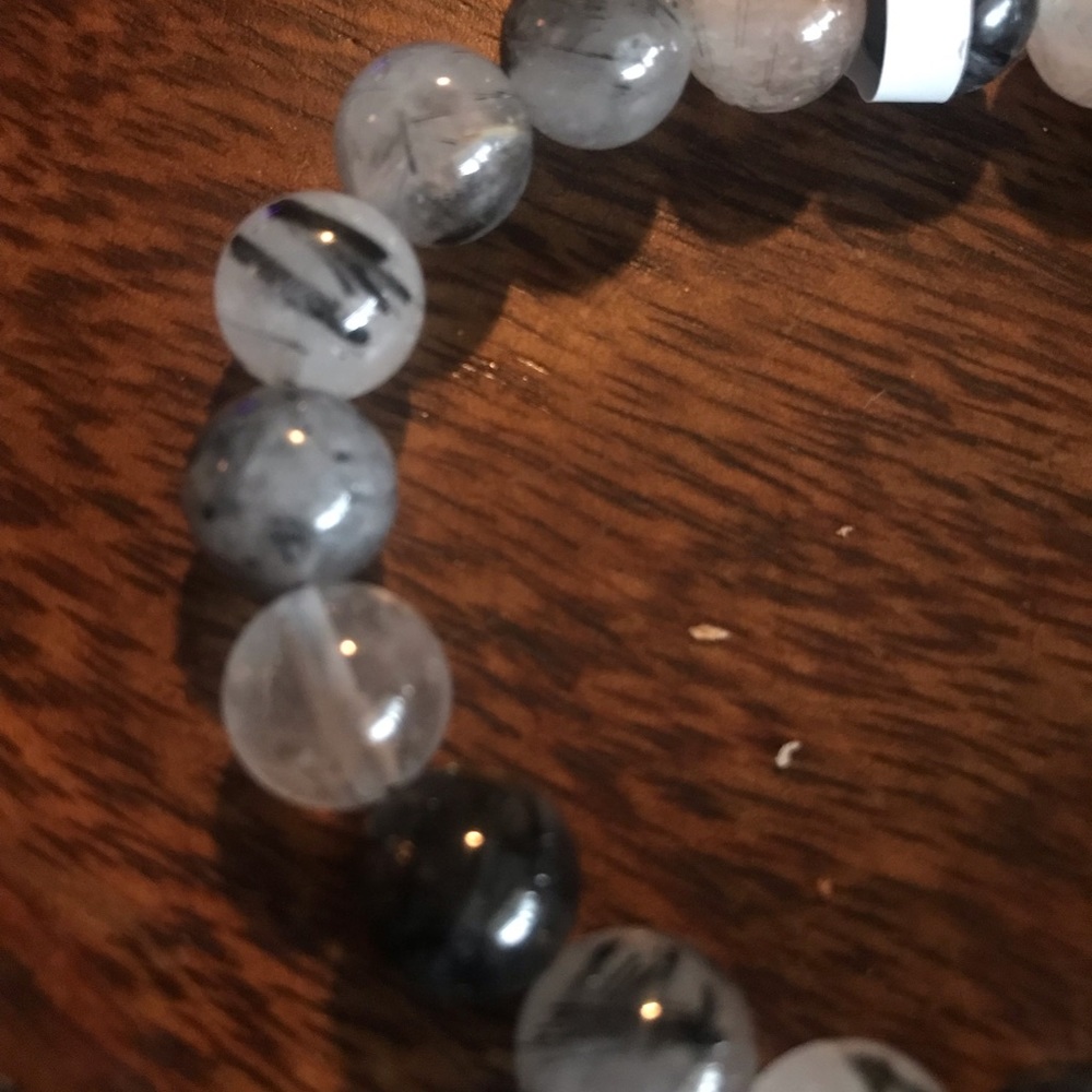COPY - 🖤Beautiful Natural Quartz Bracelet with Black Tourmaline Inclusions~10mm🖤